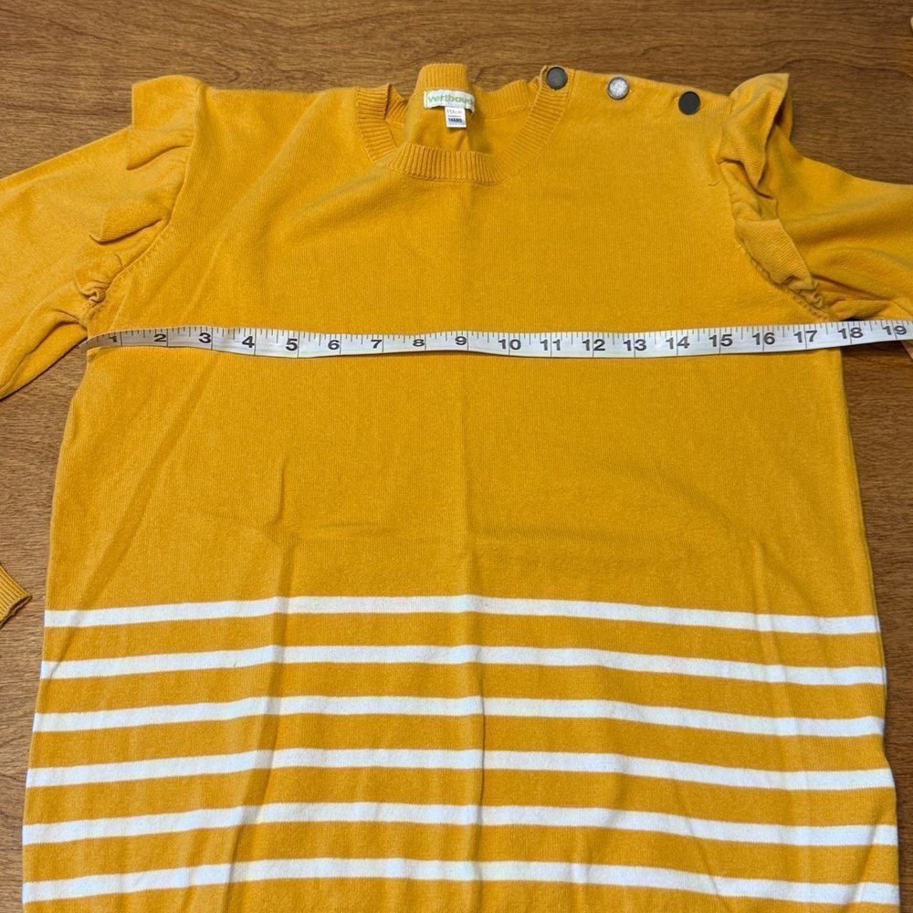 Vertbaudet Yellow Ruffle Sleeve Sweater - Picture 9 of 12